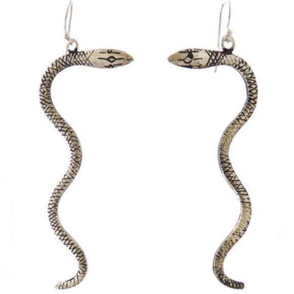 Natalie B Jewelry Snake Charmer Earrings, Silver - Picture 1 of 2
